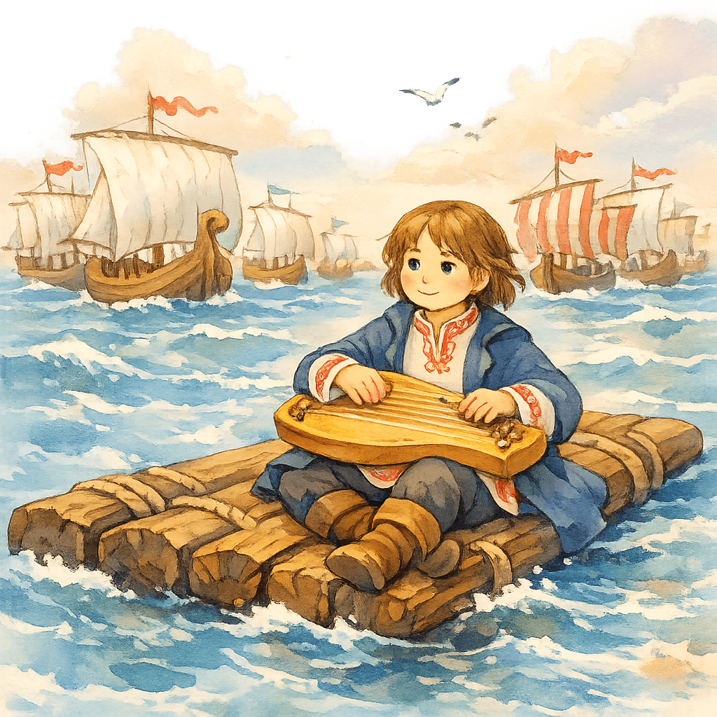 Садко на дубовой доске играет, корабли уходят