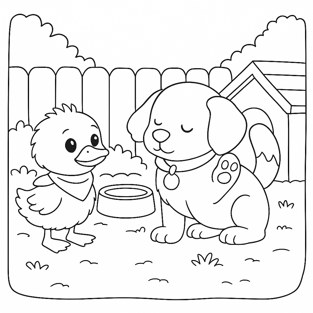 Раскраска по сказке "Однажды утром"