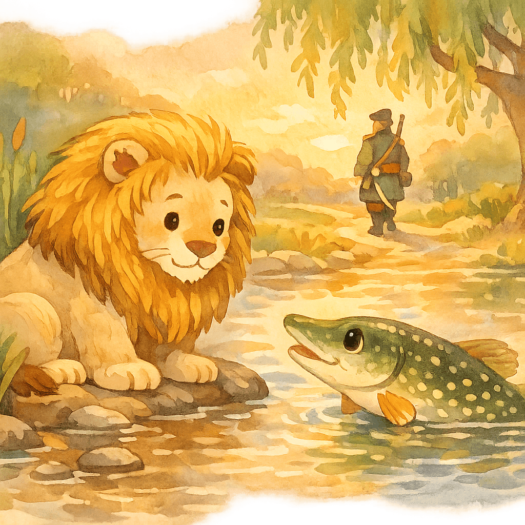 Щука поучает льва: ум сильнее