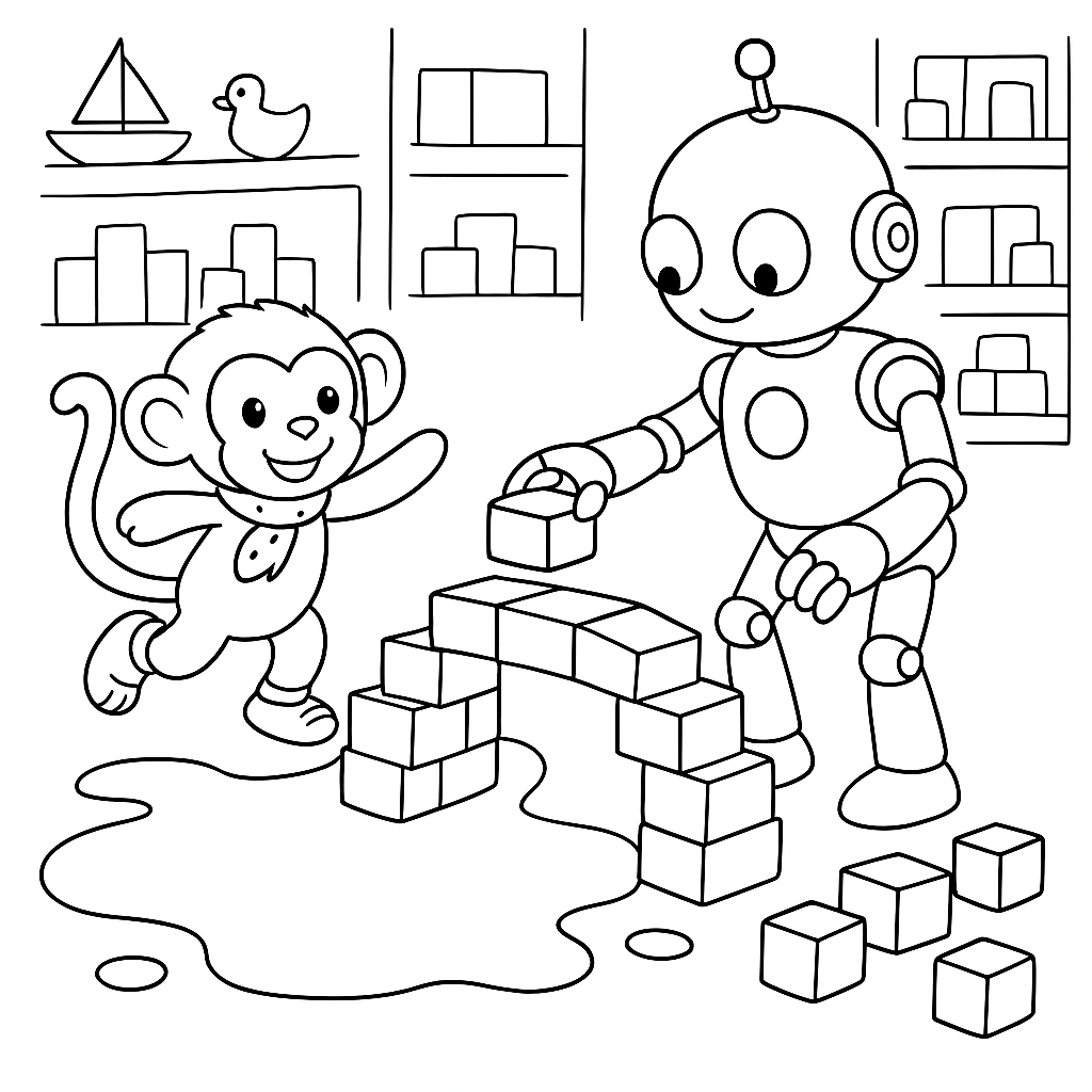 Раскраска по сказке "Полночный завод и Золотой ключ"