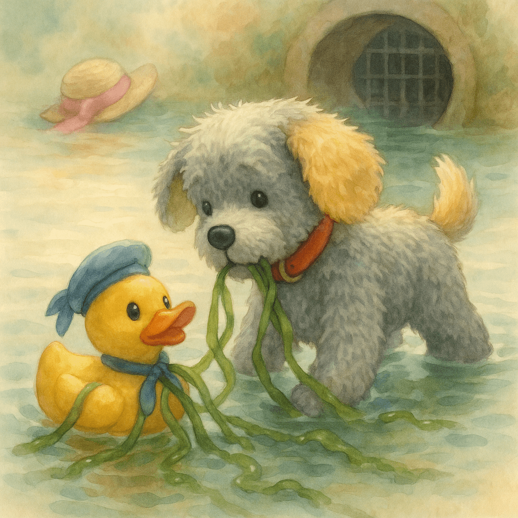 Тото освобождает Кряка, а шляпку несёт к трубе