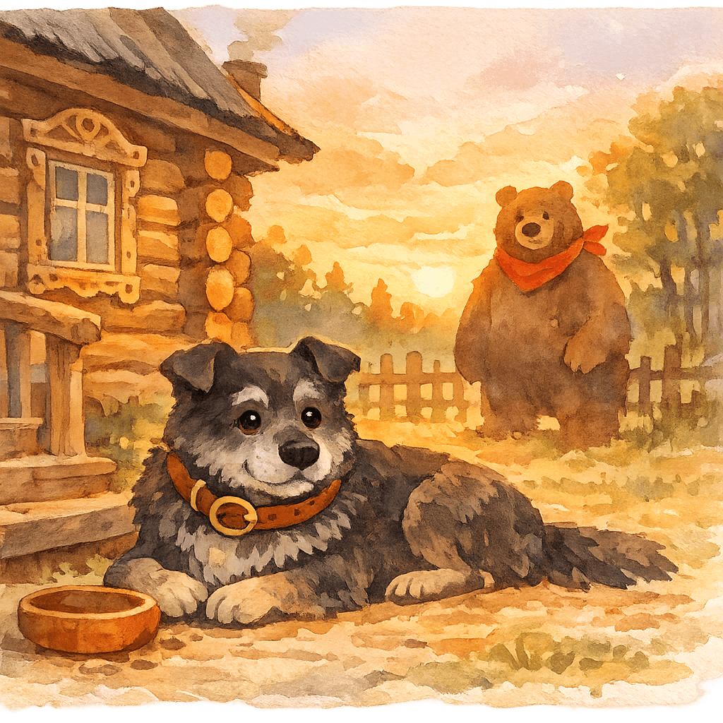 Полкан вспоминает медведя-друга у родного дома