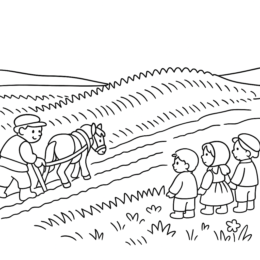 Раскраска по сказке "Никита Кожемяка"