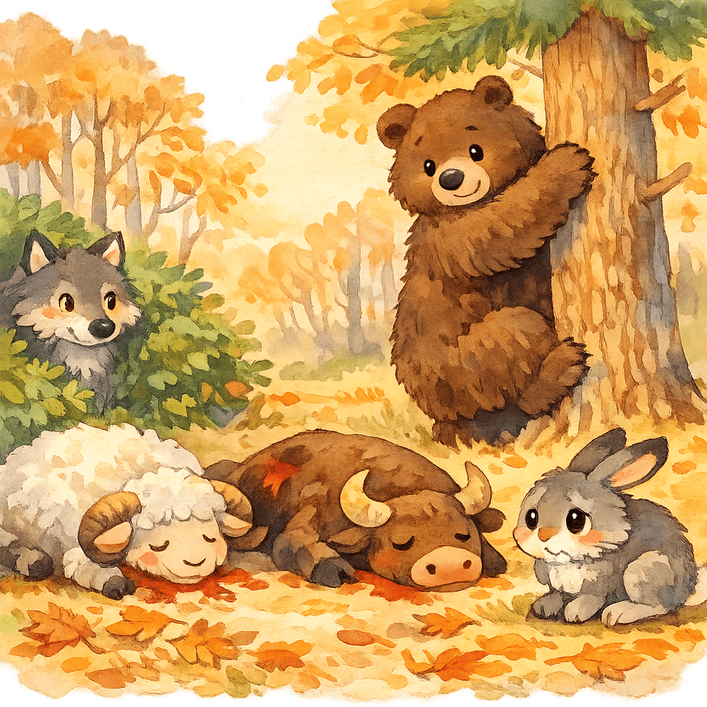 Волк и медведь посылают зайца к лисе