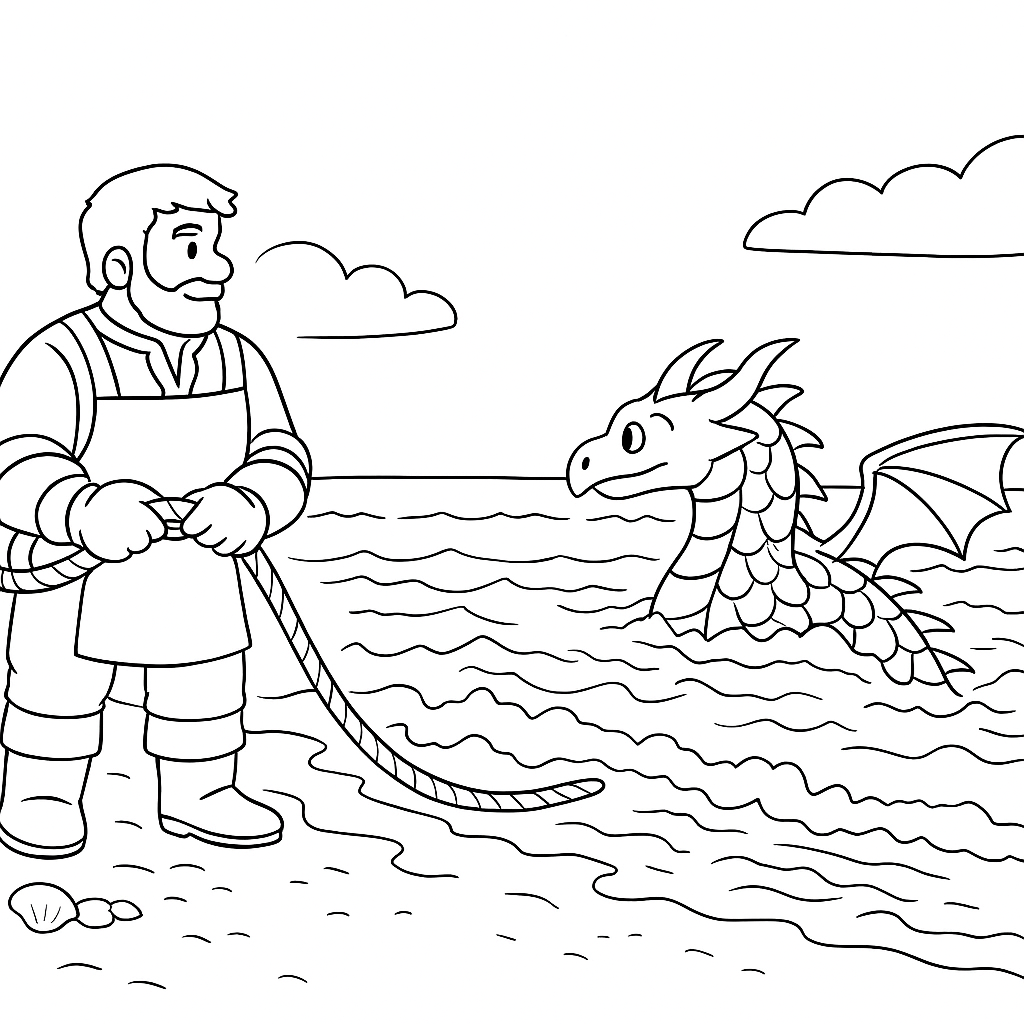 Раскраска по сказке "Никита Кожемяка"