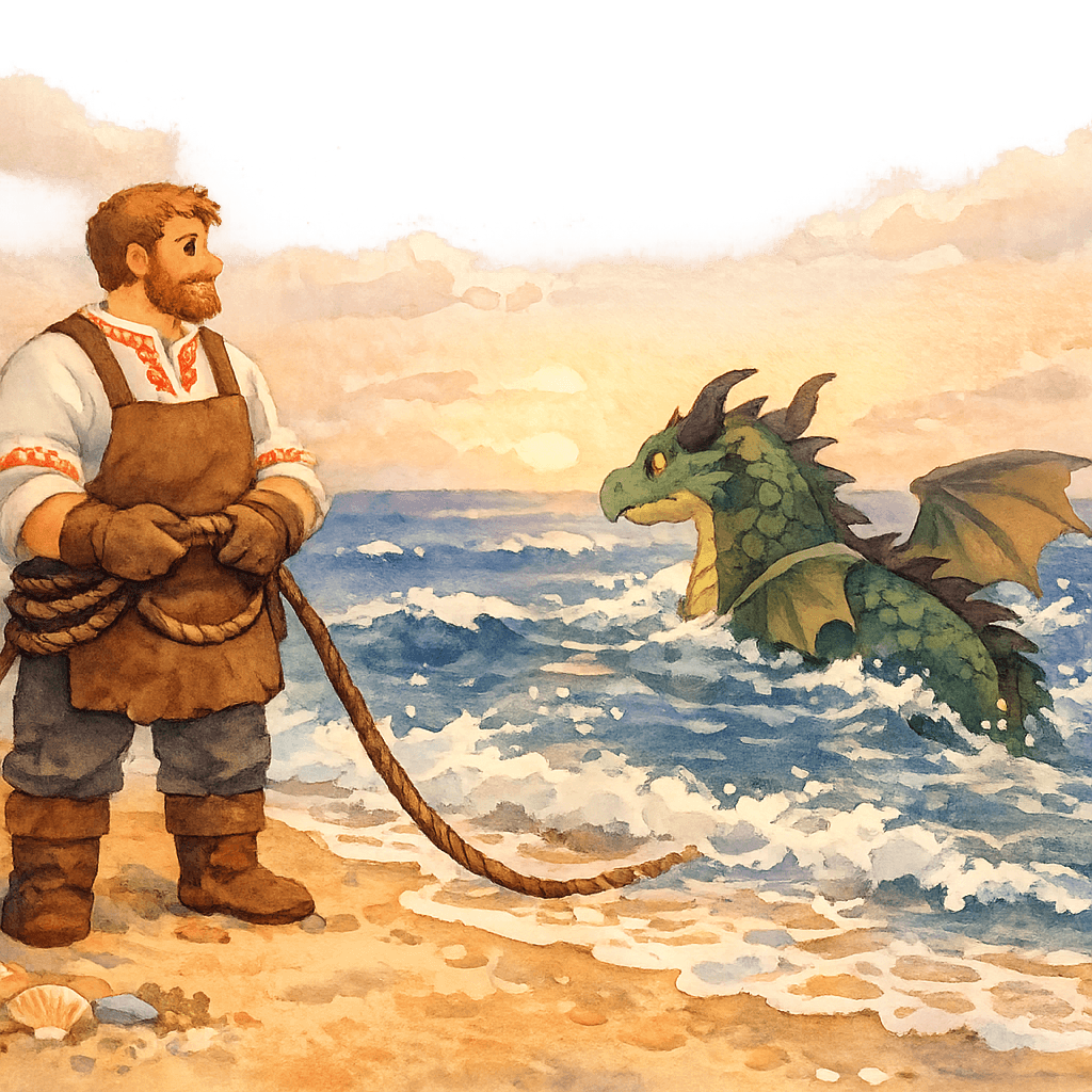 Никита прогоняет змея в Чёрное море