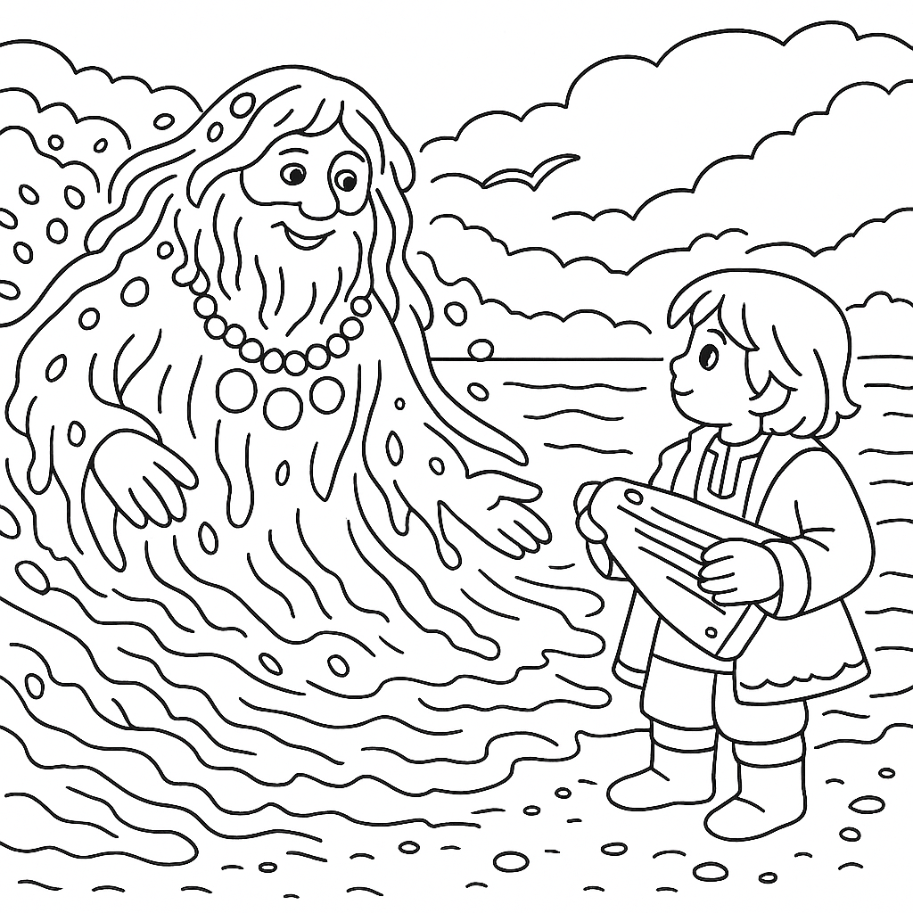 Раскраска по сказке "Садко"