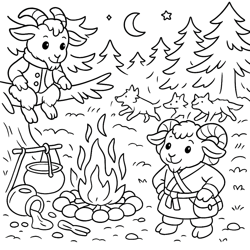 Раскраски: Храбрый баран