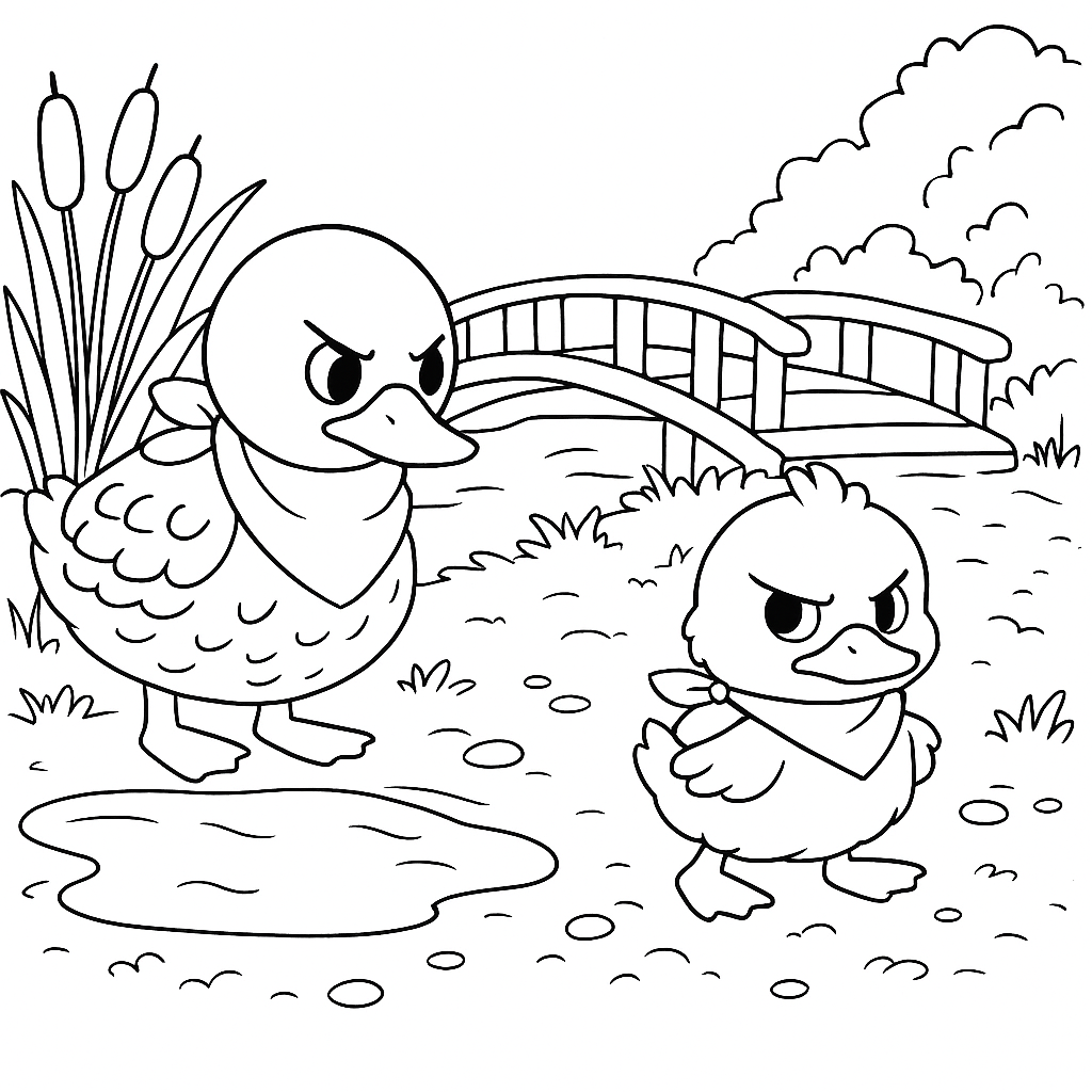 Раскраска по сказке "Однажды утром"