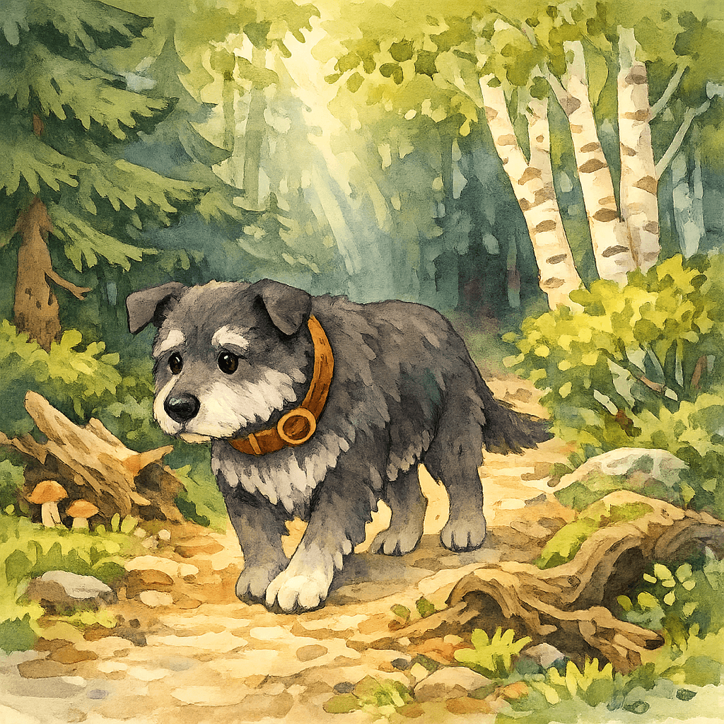 Полкан уходит в тёмный лес