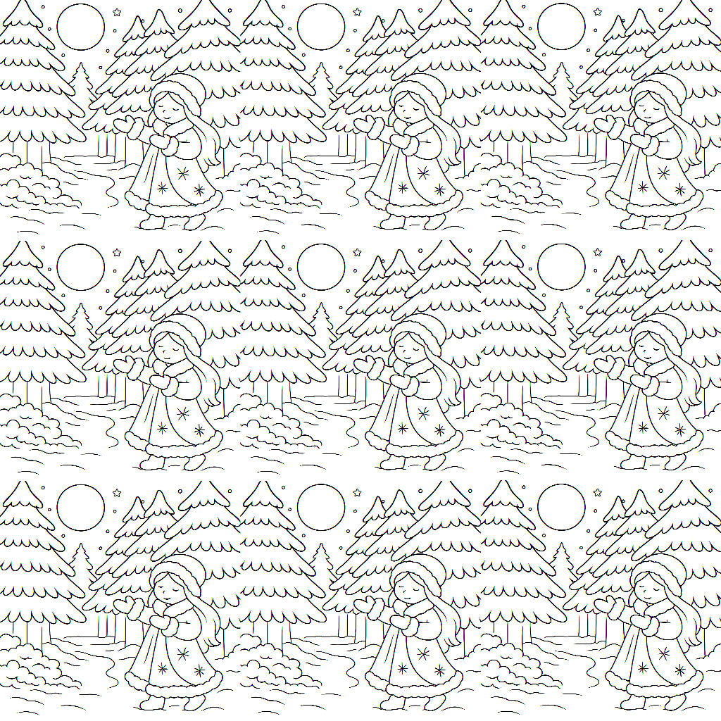 Раскраска по сказке "Тихо-тихо сказку напевая"