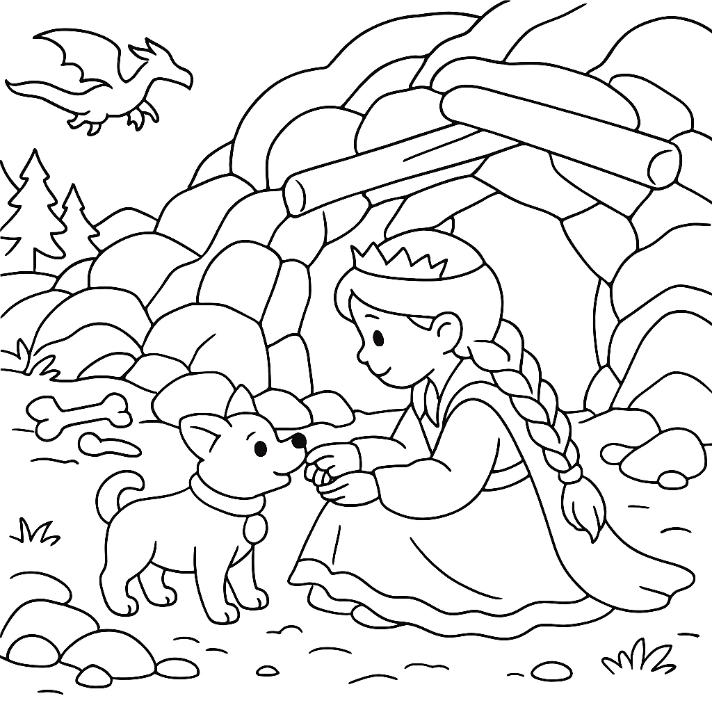 Раскраска по сказке "Никита Кожемяка"