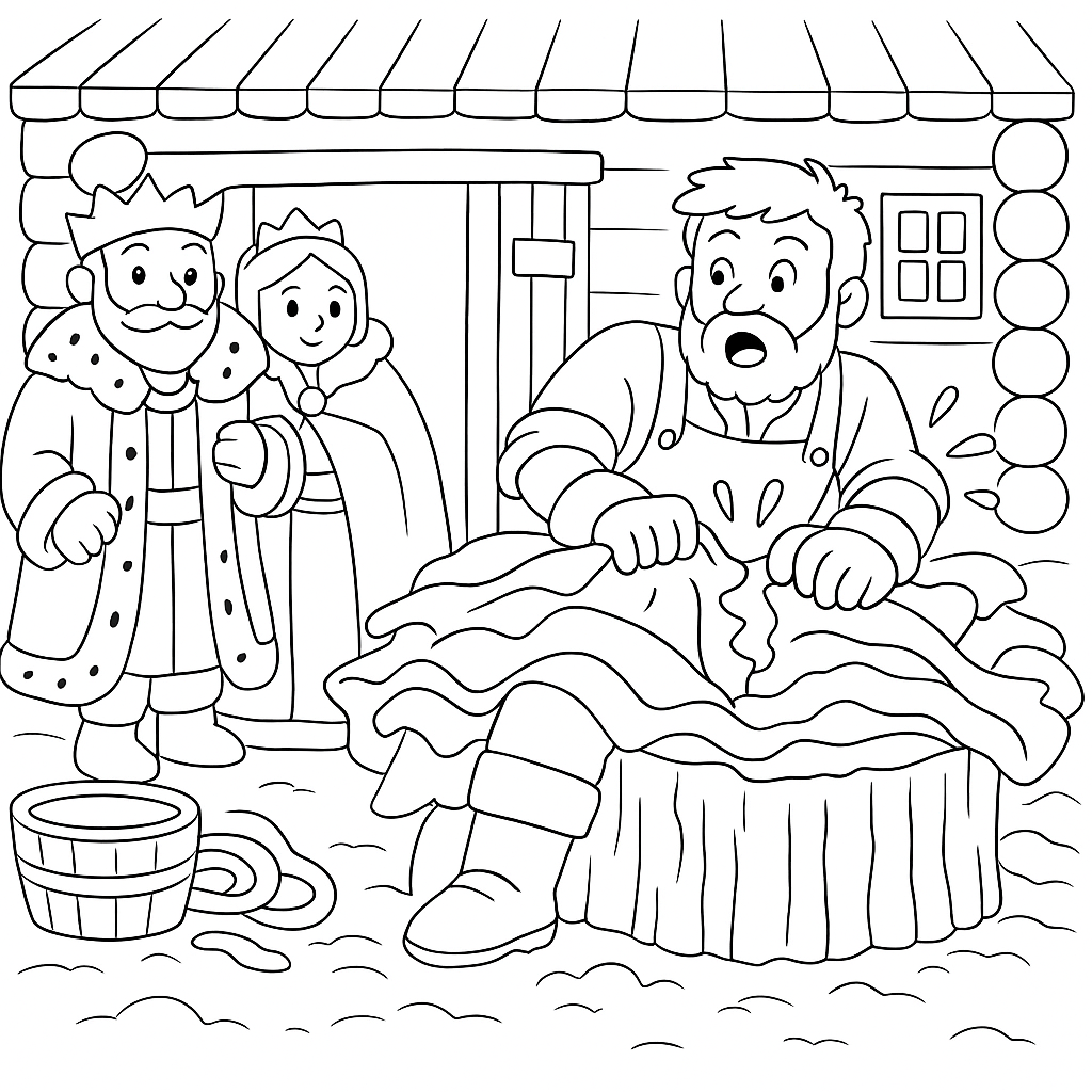 Раскраска по сказке "Никита Кожемяка"