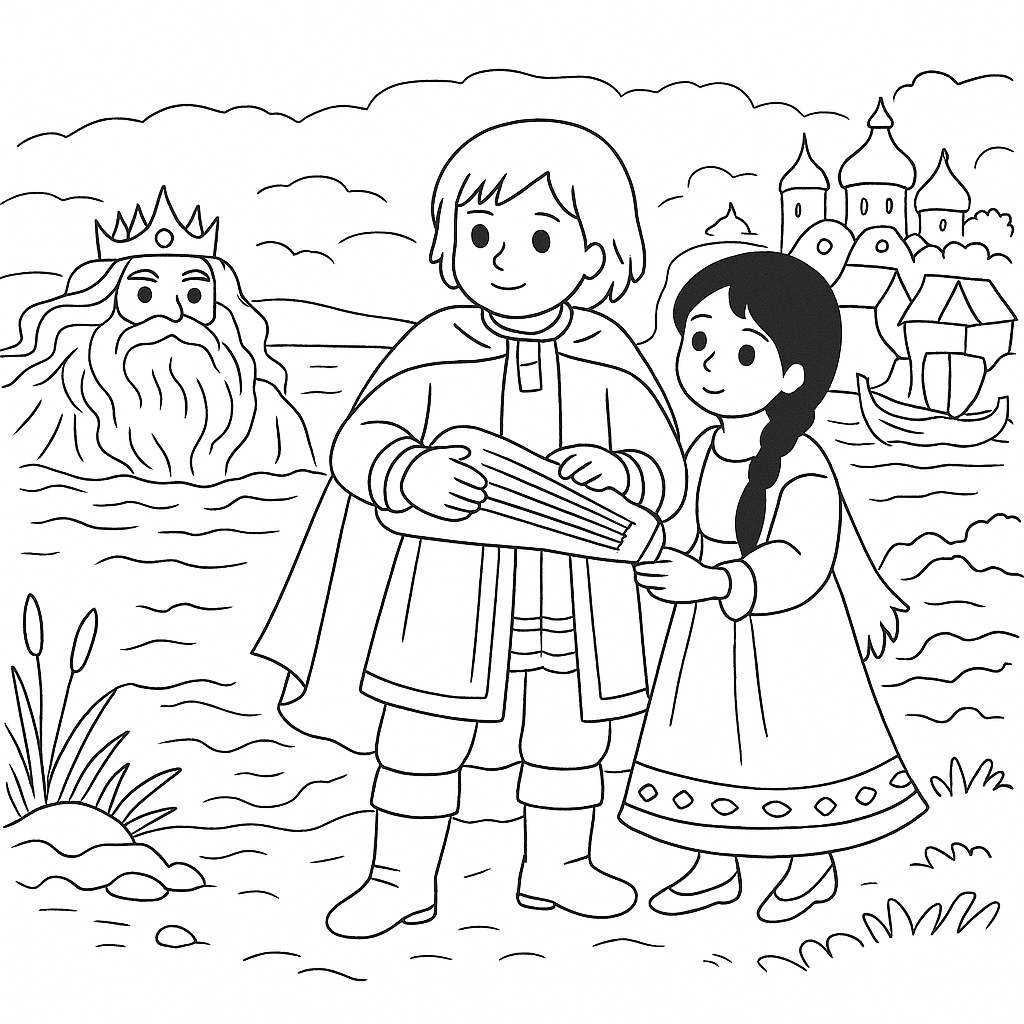 Раскраски: Садко