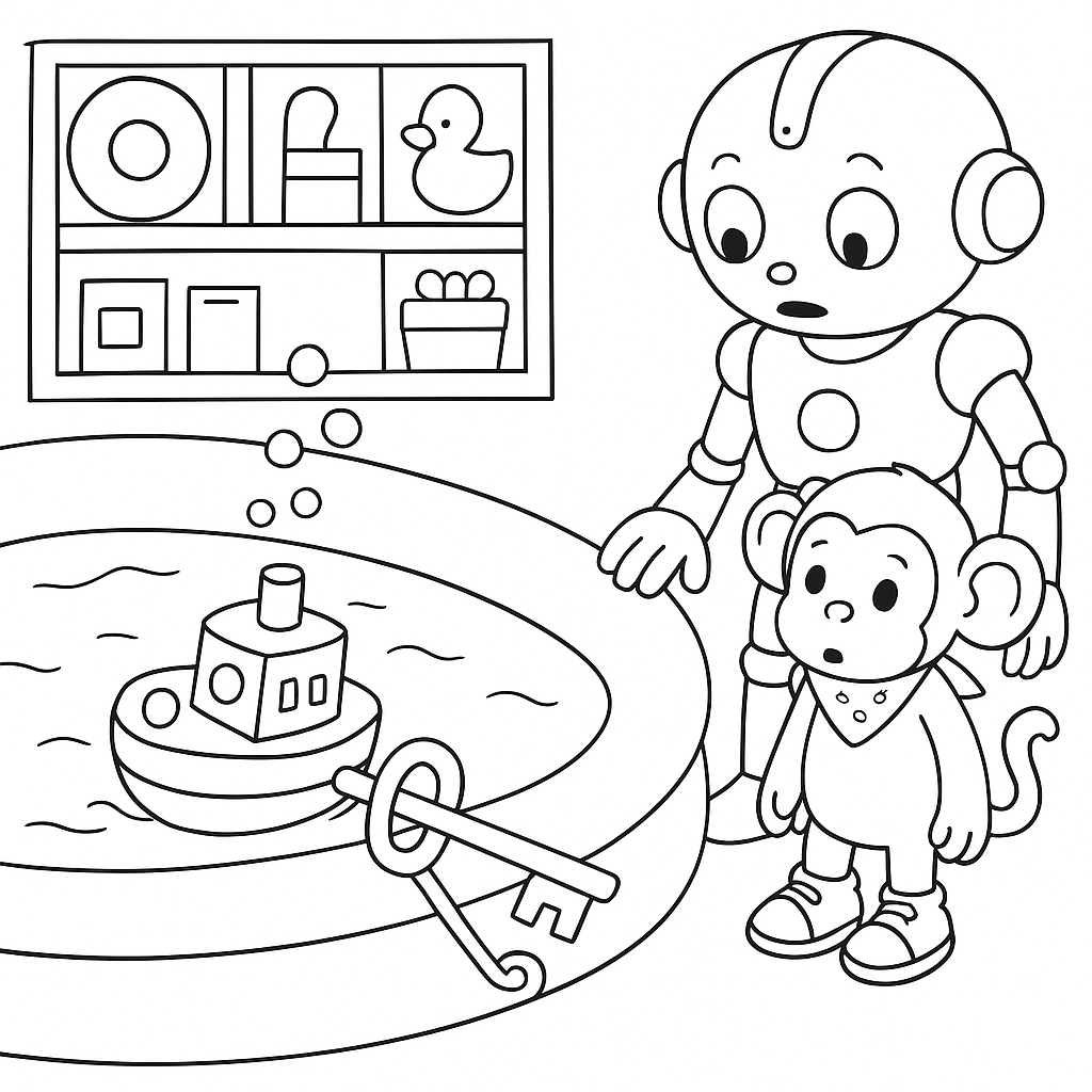 Раскраска по сказке "Полночный завод и Золотой ключ"