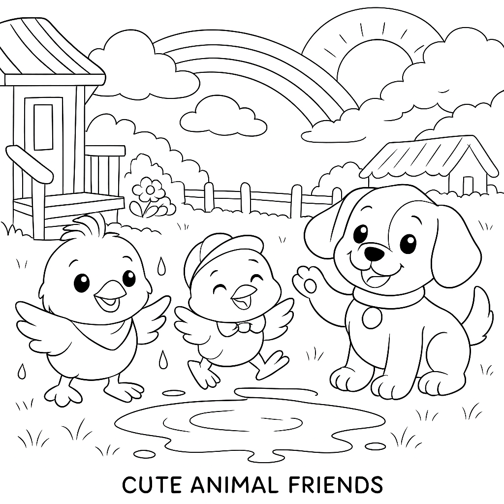 Раскраски: Однажды утром