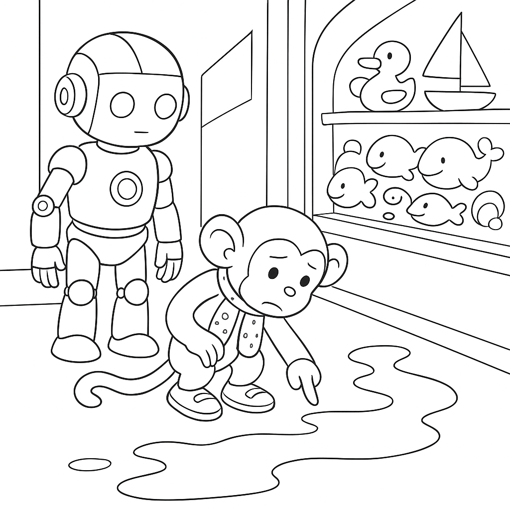 Раскраска по сказке "Полночный завод и Золотой ключ"