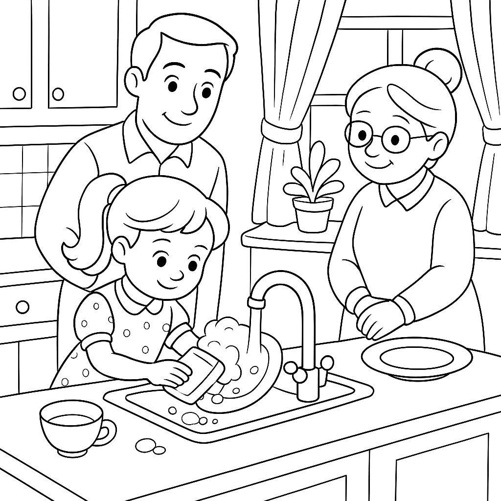 Раскраска по сказке "Танины достижения"