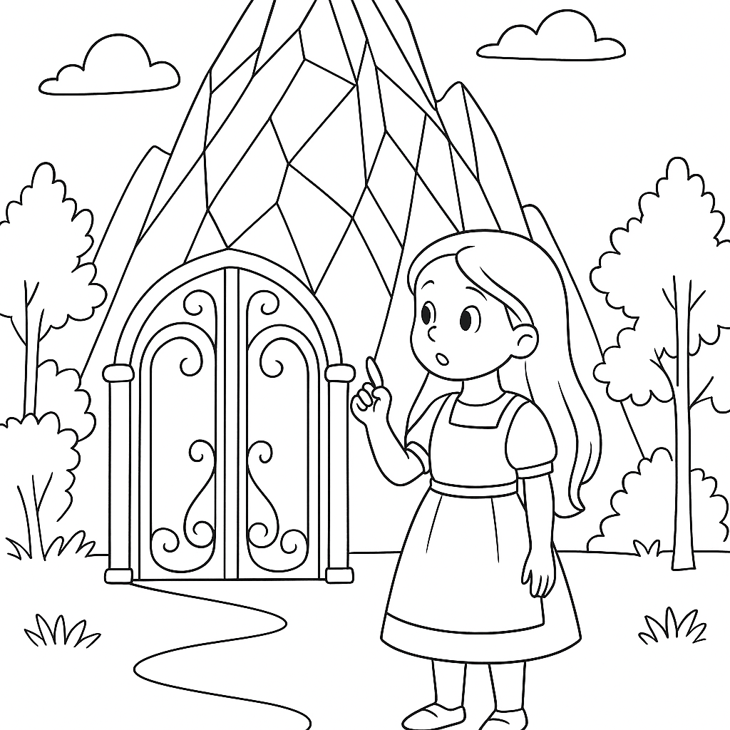 Раскраска по сказке "Семь воронов"