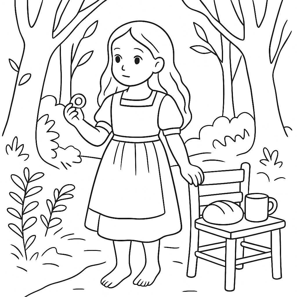 Раскраска по сказке "Семь воронов"