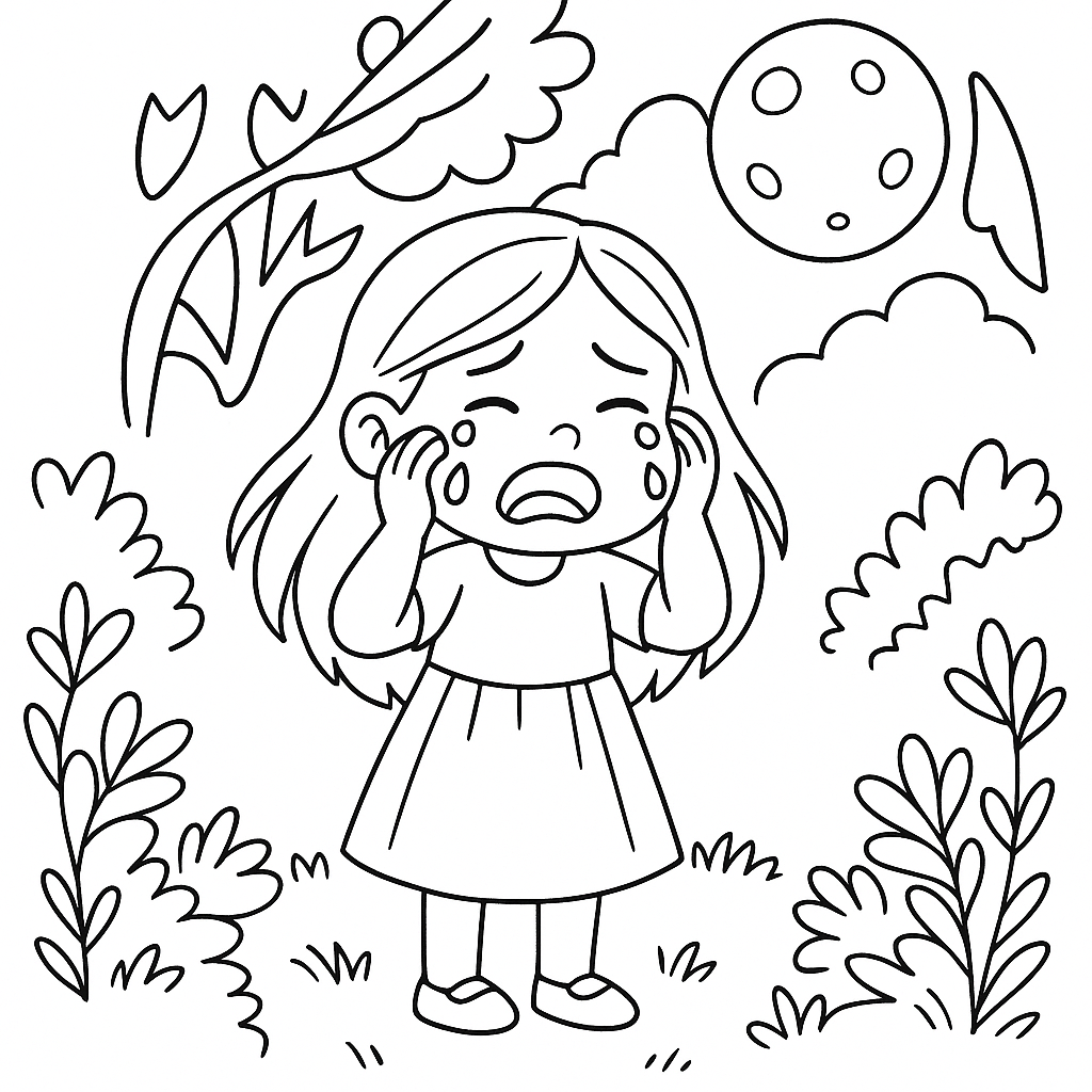 Раскраска по сказке "Золотая девочка"