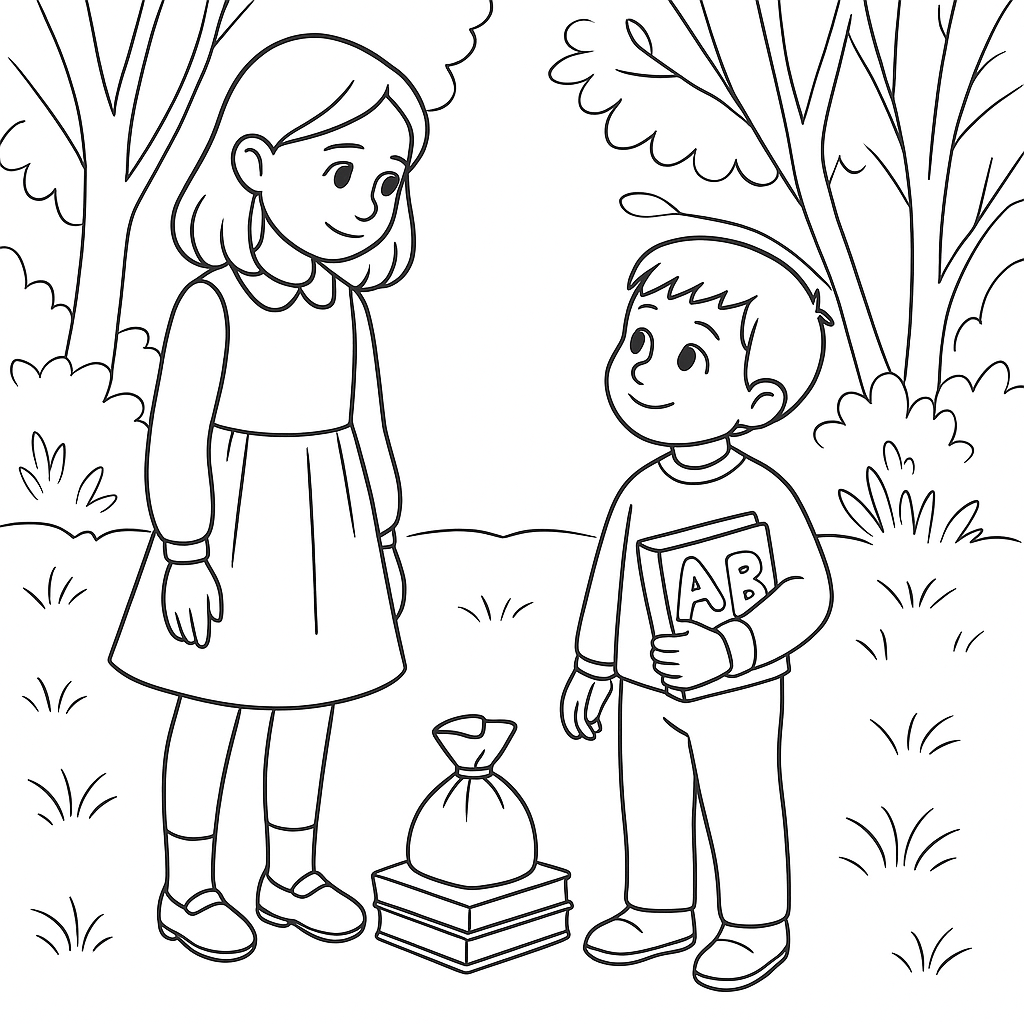 Раскраска по сказке "Совесть"