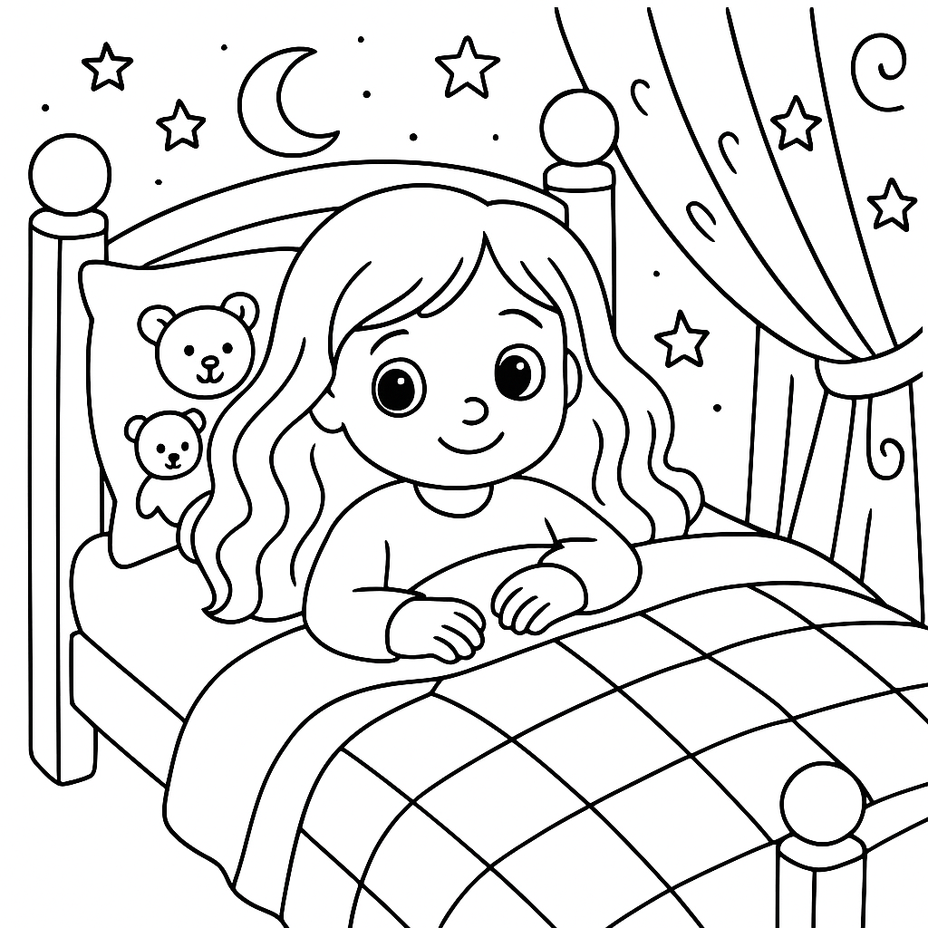 Раскраска по сказке "Баю-баю-баю-бай"