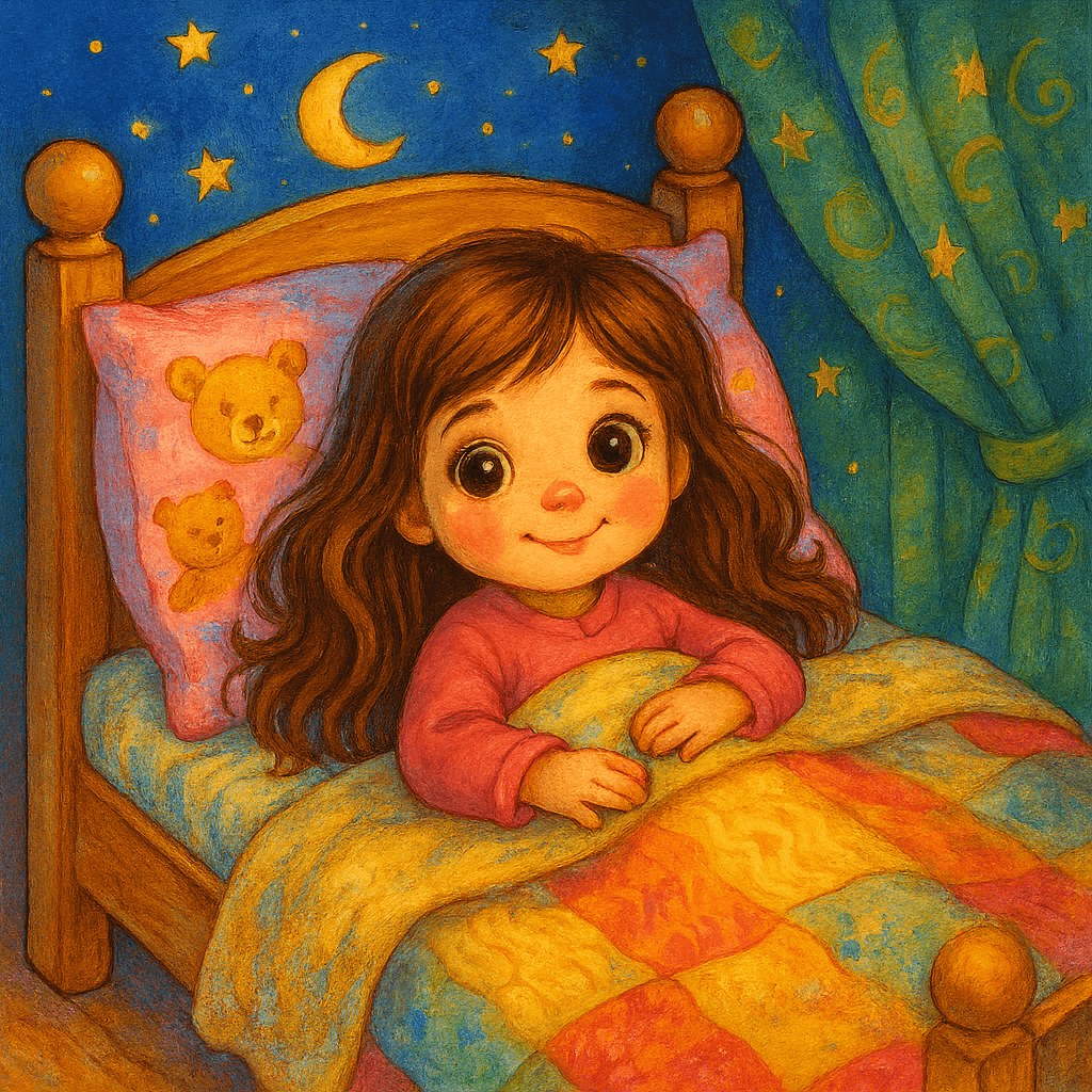 Девочка в кроватке