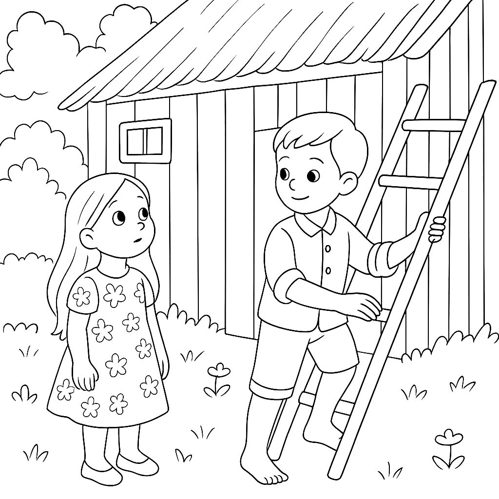 Раскраска по сказке "Котенок"