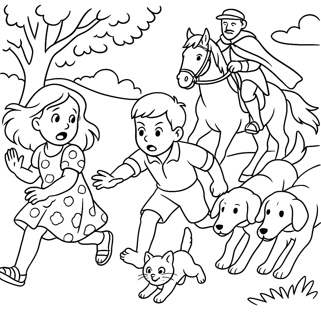 Раскраска по сказке "Котенок"