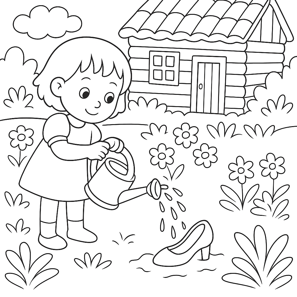 Раскраска по сказке "Что сделала мура"