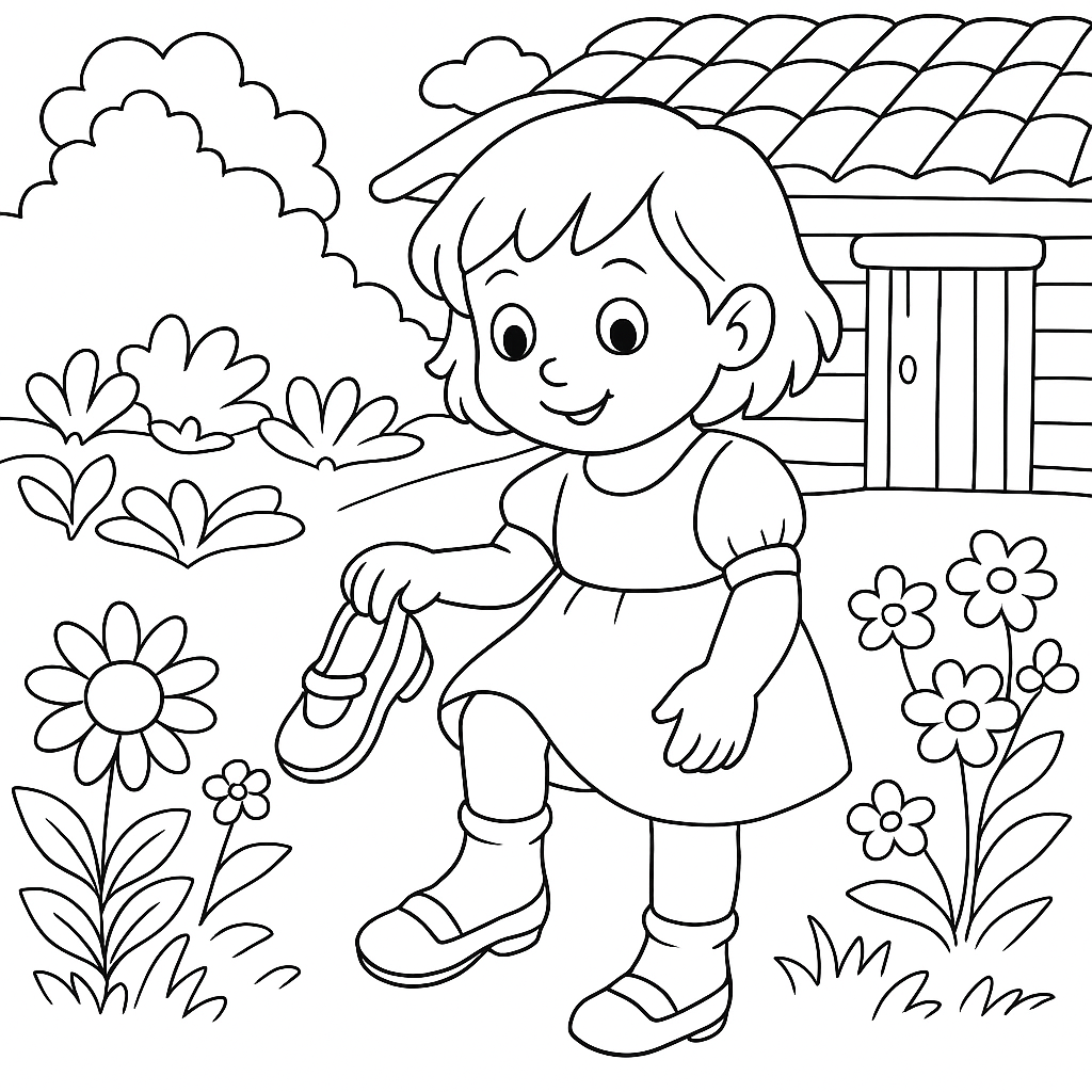 Раскраска по сказке "Что сделала мура"