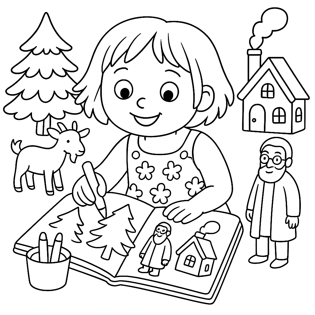 Раскраска по сказке "Закаляка"