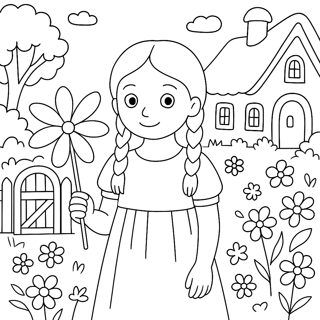 Раскраска по сказке "Цветик-семицветик"