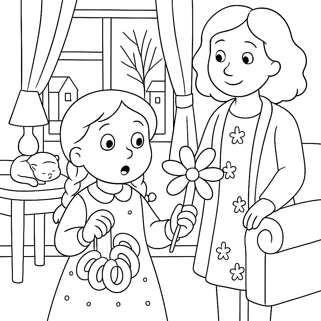 Раскраска по сказке "Цветик-семицветик"