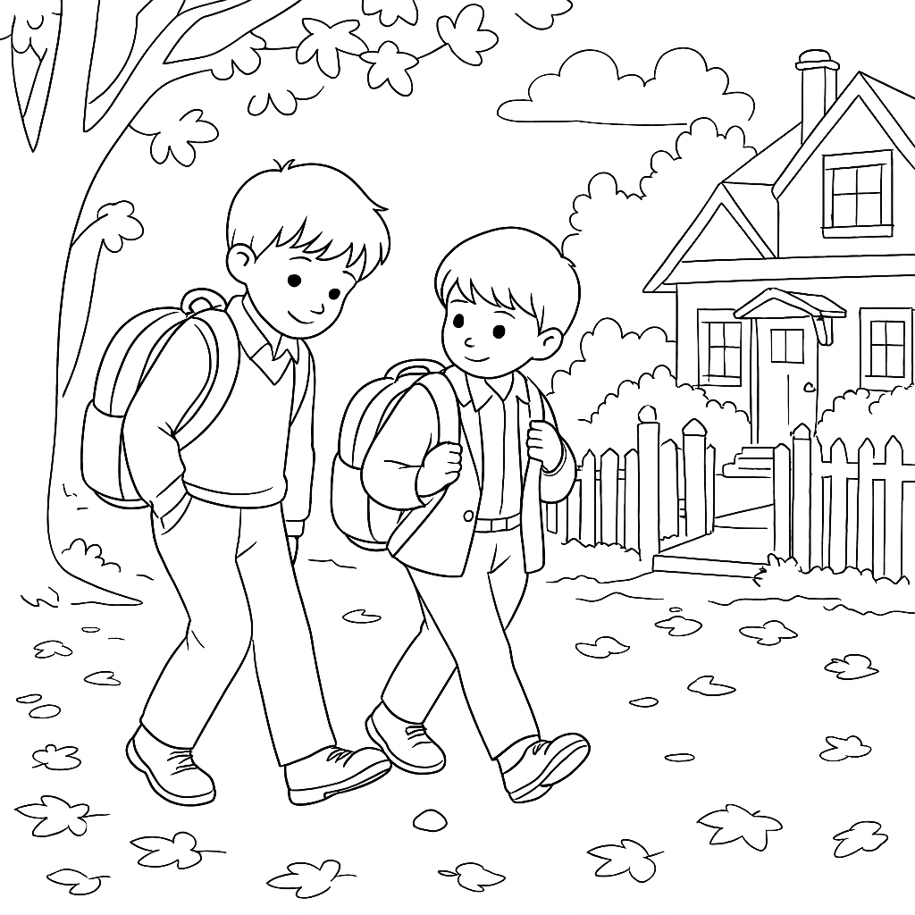 Раскраска по сказке "Первый раз в первый класс"