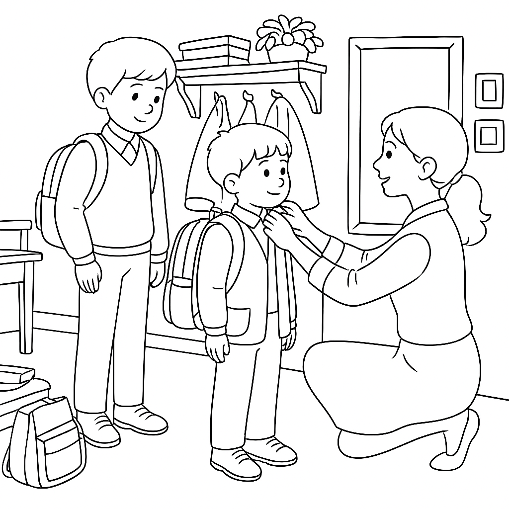 Раскраска по сказке "Первый раз в первый класс"