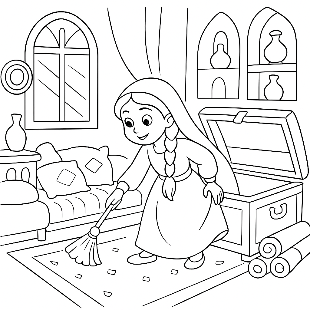 Раскраска по сказке "Красавец водонос"