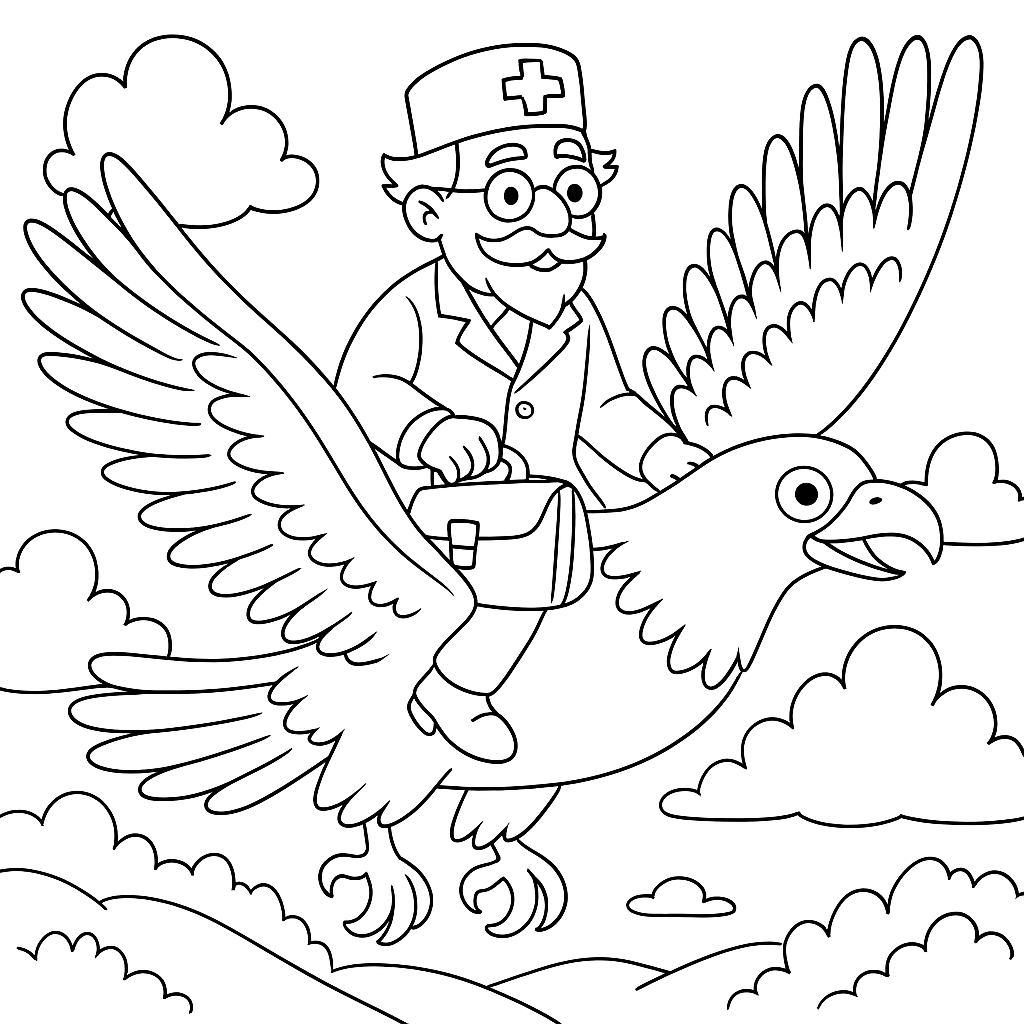 Раскраска по сказке "Айболит"