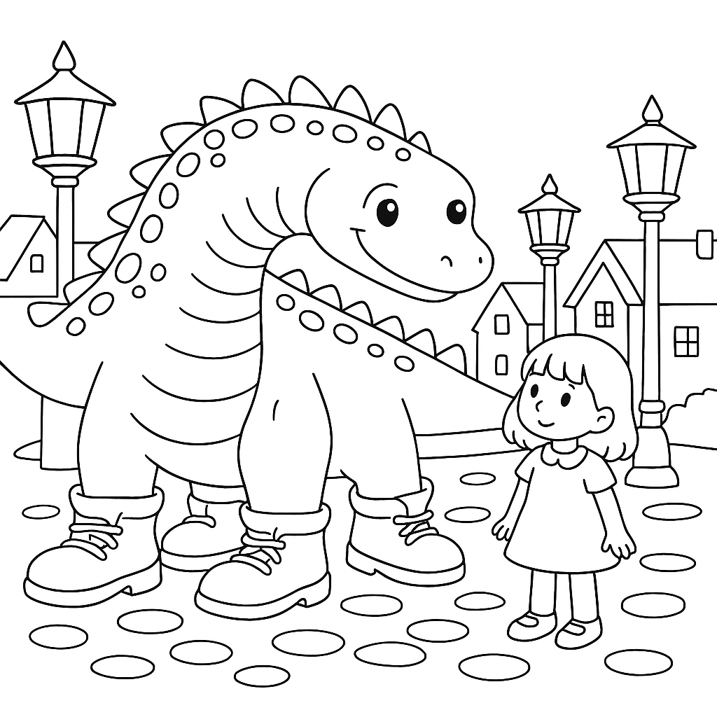 Раскраски: Дракон комодо