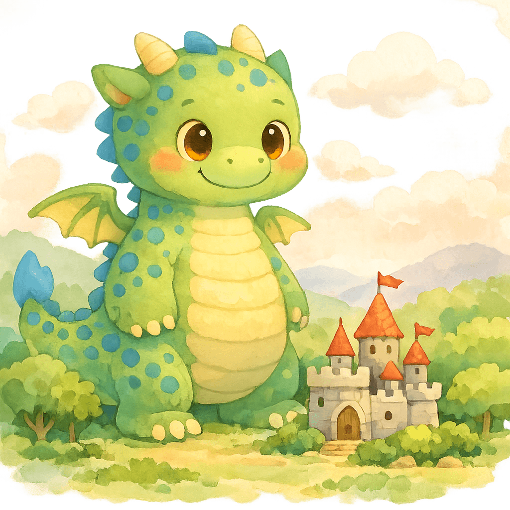 Гоша вырос таким большим, что стал выше деревьев и замка