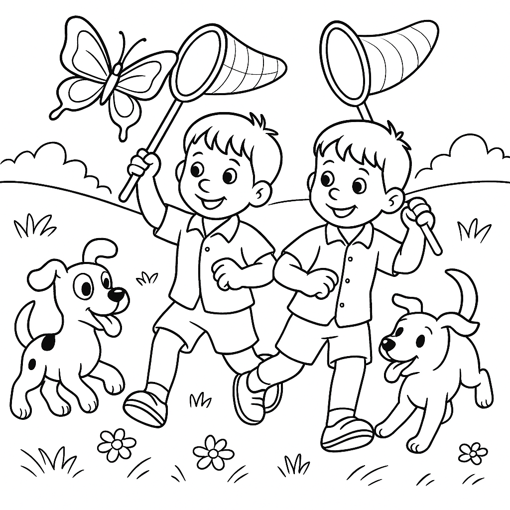 Раскраска по сказке "Бабочка"