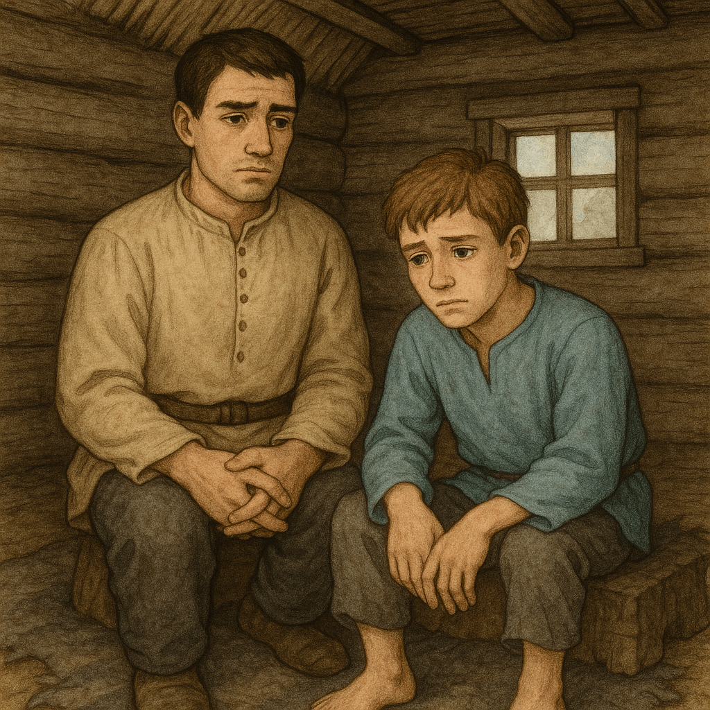 Братья грустят в пустом доме