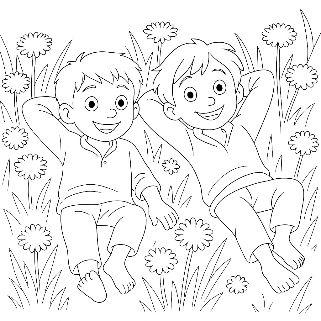 Раскраска по сказке "Золотой луг"