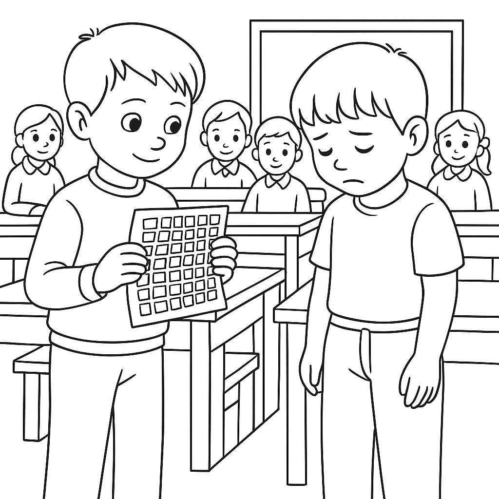 Раскраска по сказке "Вырванный лист"