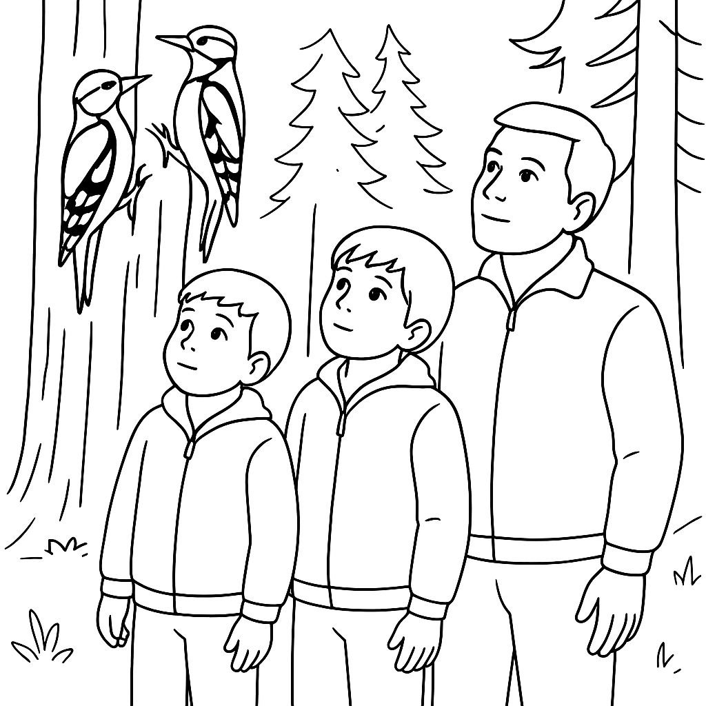 Раскраска по сказке "Лесной доктор"