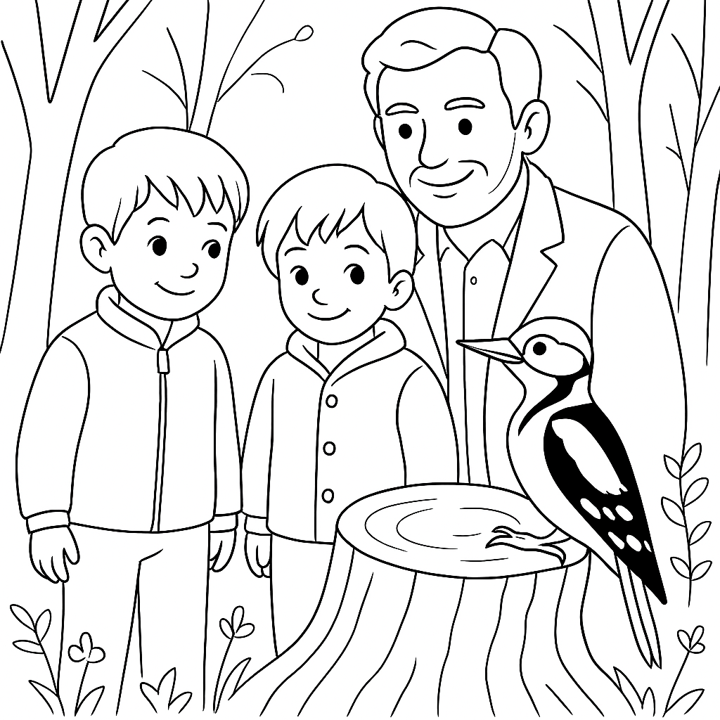 Раскраска по сказке "Лесной доктор"