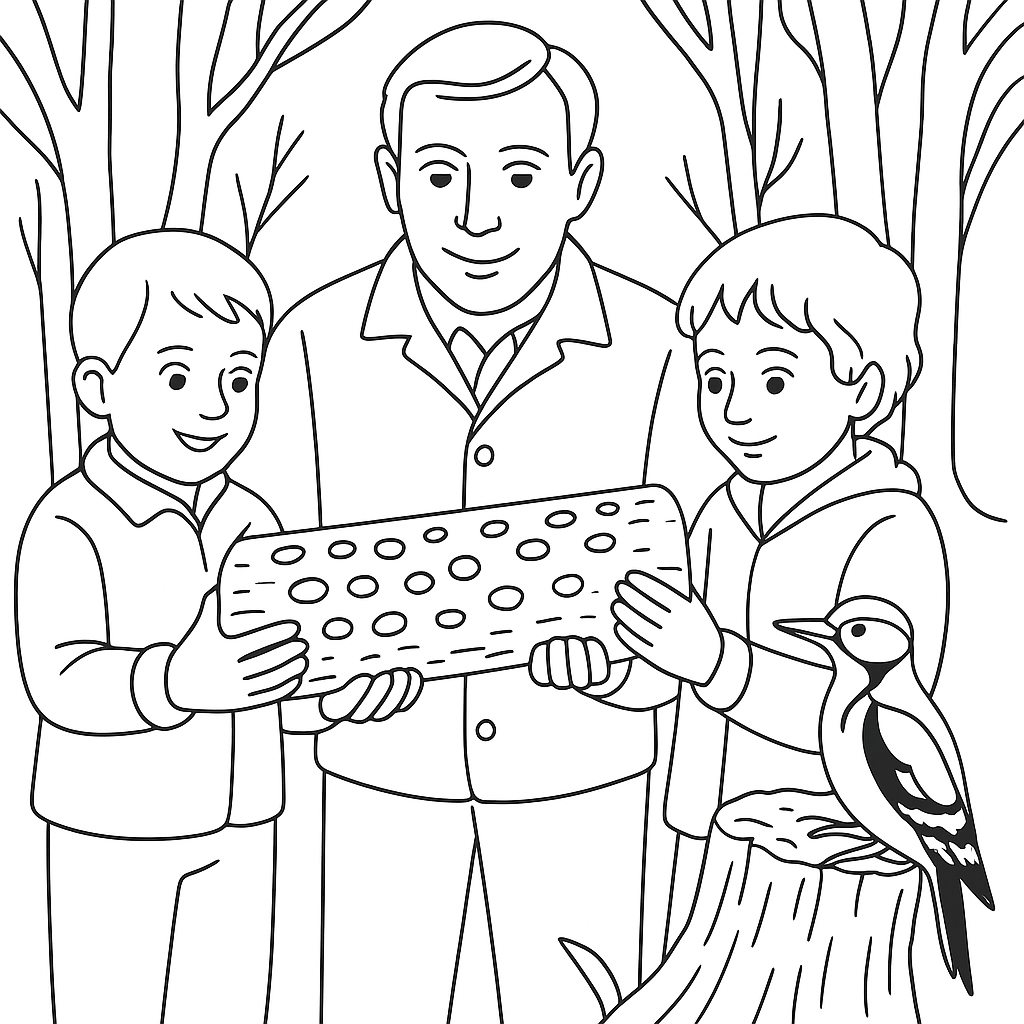 Раскраска по сказке "Лесной доктор"