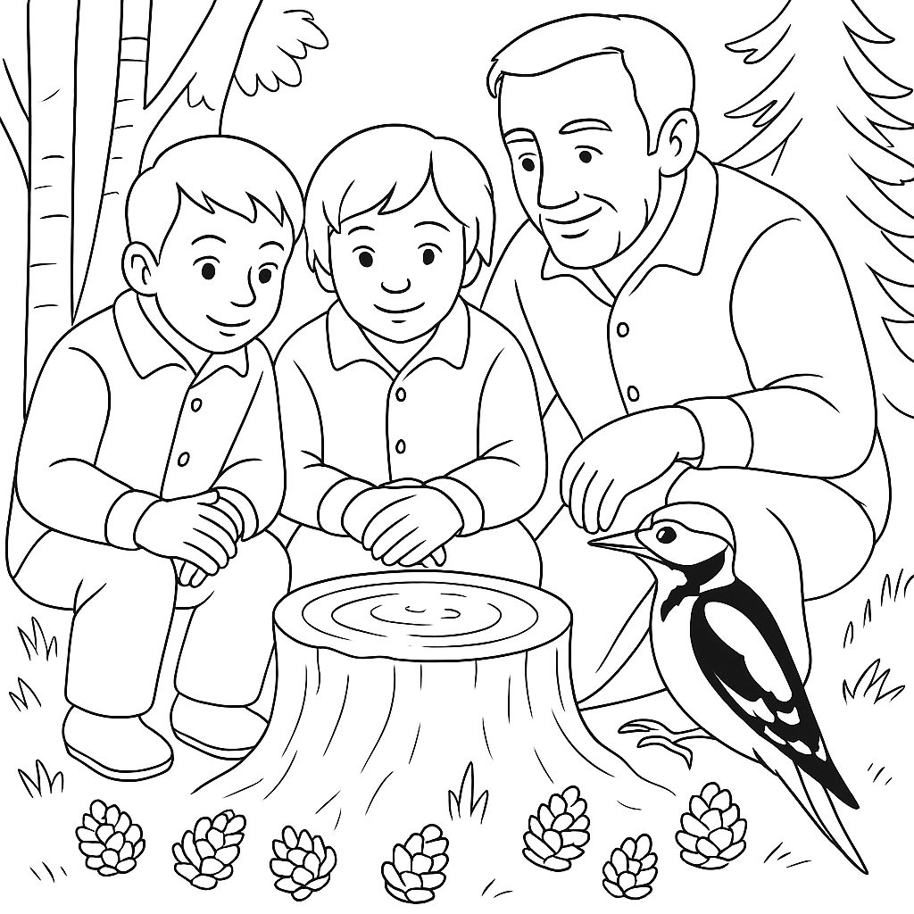 Раскраска по сказке "Лесной доктор"