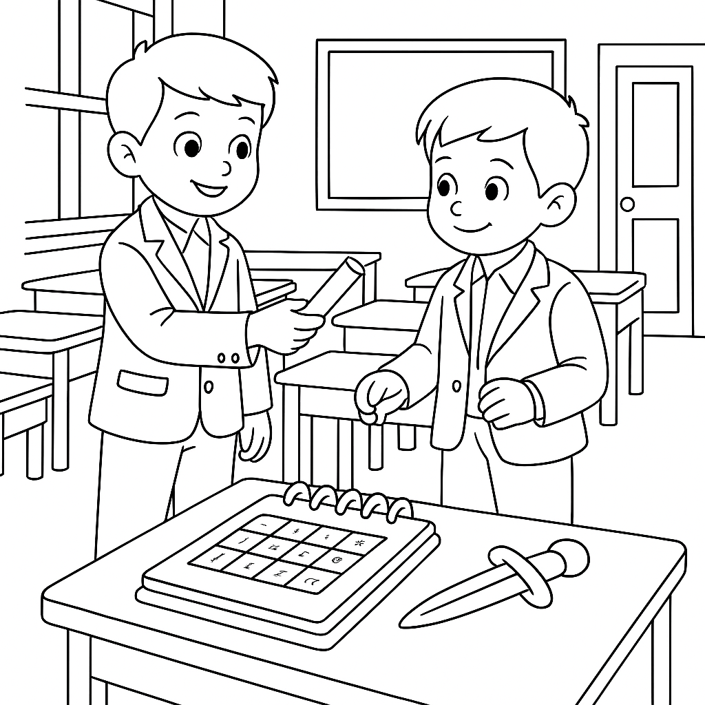 Раскраски: Синий кинжал